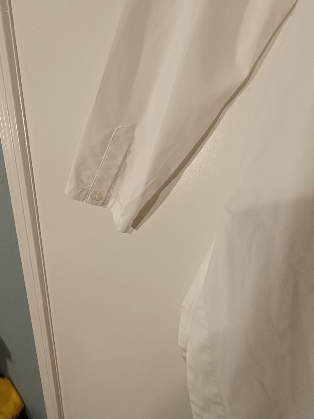 J. Jill White Shirt Collection Medium White Pleated Button Front Tunic Blouse - Picture 7 of 8